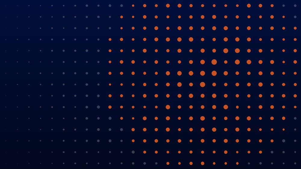 Cover art: a field of dots fading out from one bright cluster